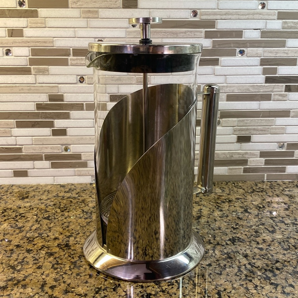 Cafe Du Chateau Stainless Steel French Press Coffee Maker - 34oz